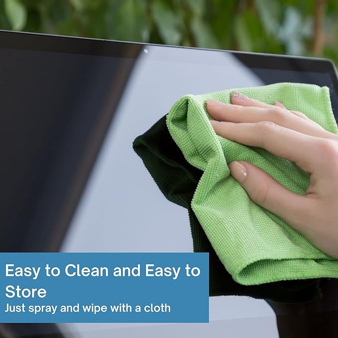 Screen Cleaner Spray Bottle with Microfiber Cloth for Electronical Devices, Ideal for Laptops, Computers, Tv Screens, Phone Screens, Tablets, Camera Lenses, E-Readers (2 x 1.70 Ounces)