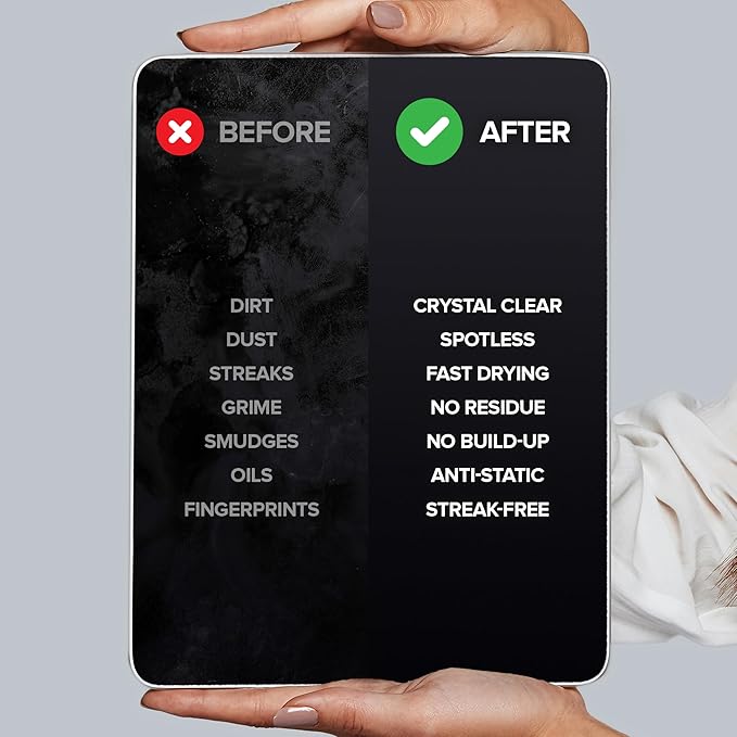 Electronic Screen Cleaner Wipes (80 Count, 2 Pack), Streak Free Pre-Moistened Wipes for Cleaning TVs, Laptops, Phones, Watches, Glasses, Cameras and Computer Screens