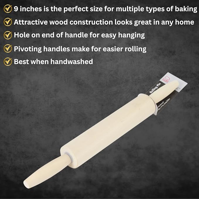 Baking Essentials for Home Bakery, Homesteading Essentials - Silicone Baking Pastry Mat for Rolling Dough and Mini Wooden Rolling Pin/Dough Roller Bundle with Plastic Bench Scraper for Kitchen