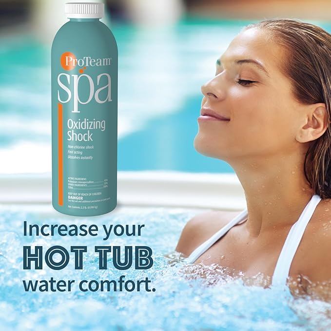 ProTeam Non-Chlorine Spa Shock for Hot Tub – Fast-Acting Oxidizing Shock Treatment, Clears Cloudy Water & Eliminates Odors – Made in USA, 2.2 lb + SplashWiz Care e-Book