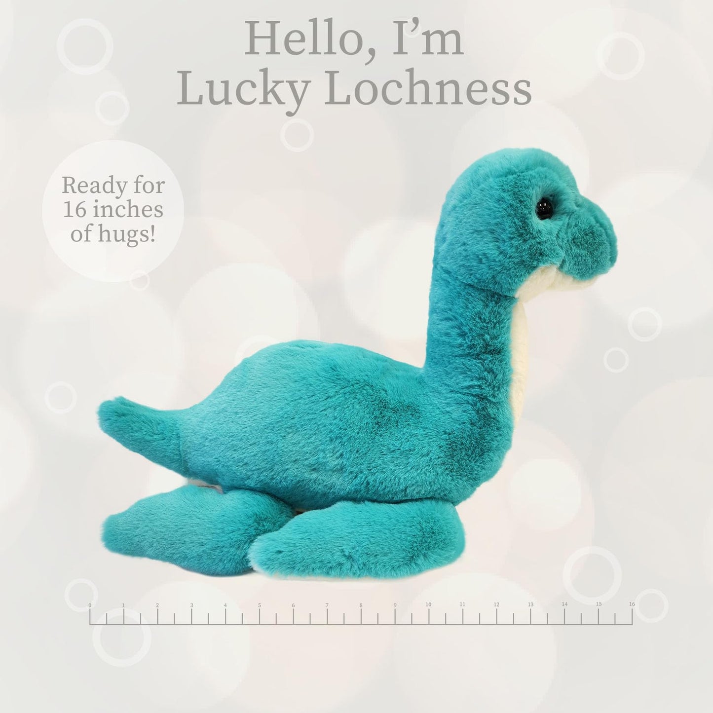 World's Softest Plush Stuffed Animal for Baby, Toddler, Kids, Adults - Adorable Toy Made from Kid-Friendly, Quality Materials - Lushee Luchy Lochness, 16"