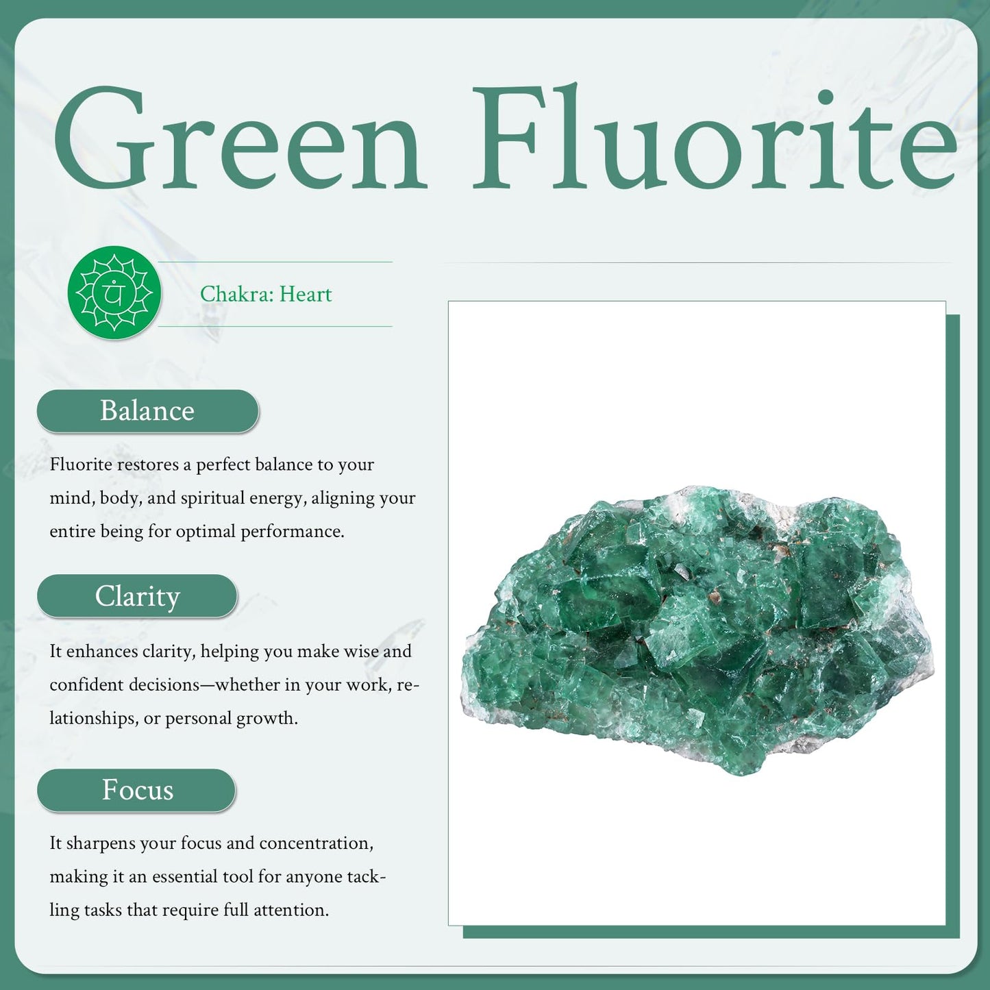 Sportmusies Natural Green Fluorite Crystal Cluster Mineral Specimen Decoration for Home Office, Raw Stone for Healing Meditation Yoga, 1.77-4.72 inches