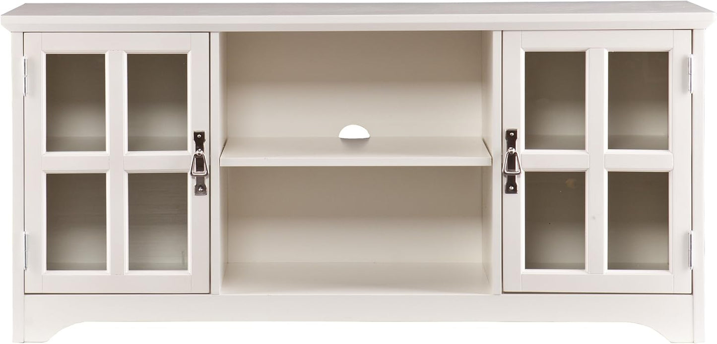SEI Furniture Remington TV Storage Media Stand, White