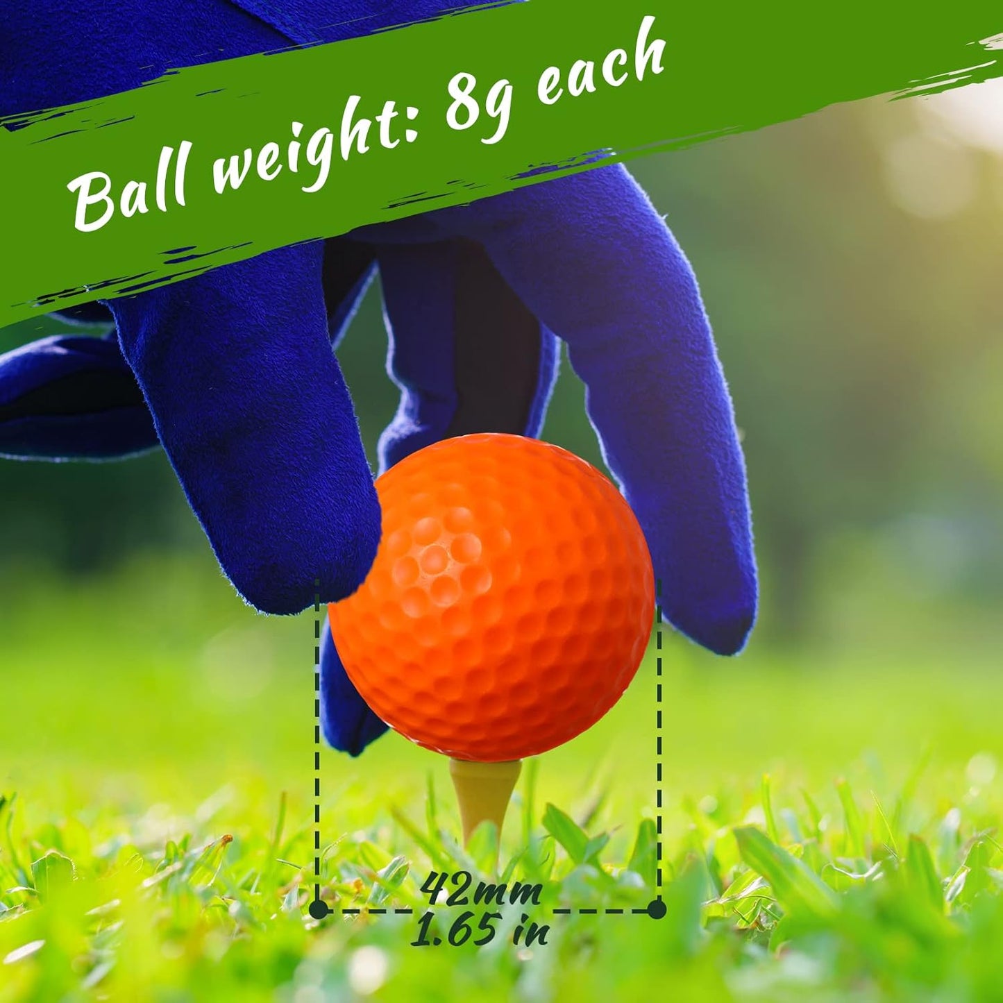 Yunsailing 50 Pack Foam Golf Practice Balls Realistic Feel Flight Training Golf Balls Bulk for Indoor or Outdoor Backyard