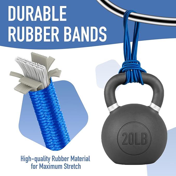 Large Rubber Bands for Trash Cans, Trash Can Bands for 55, 65, 96 Gallon Garbage Cans, 3 Pack Large Rubber Bands Heavy Duty for Secure Garbage Bag, Multifunction Packing & Moving Elastic Bands, Black