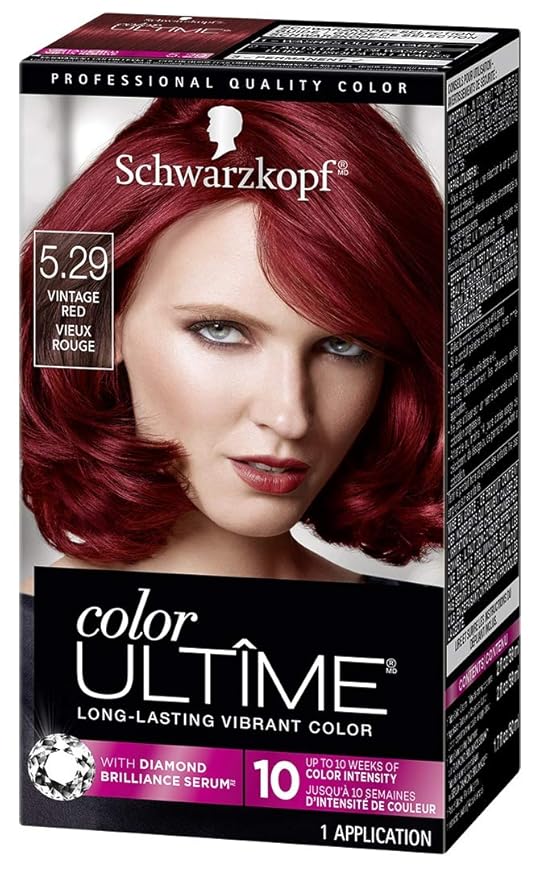 Schwarzkopf Color Ultime 5.29 Vintage Red Hair Dye, Permanent Intense Red with Diamond Brilliance, Fade-Resistant, Covers Grays, All Hair Textures