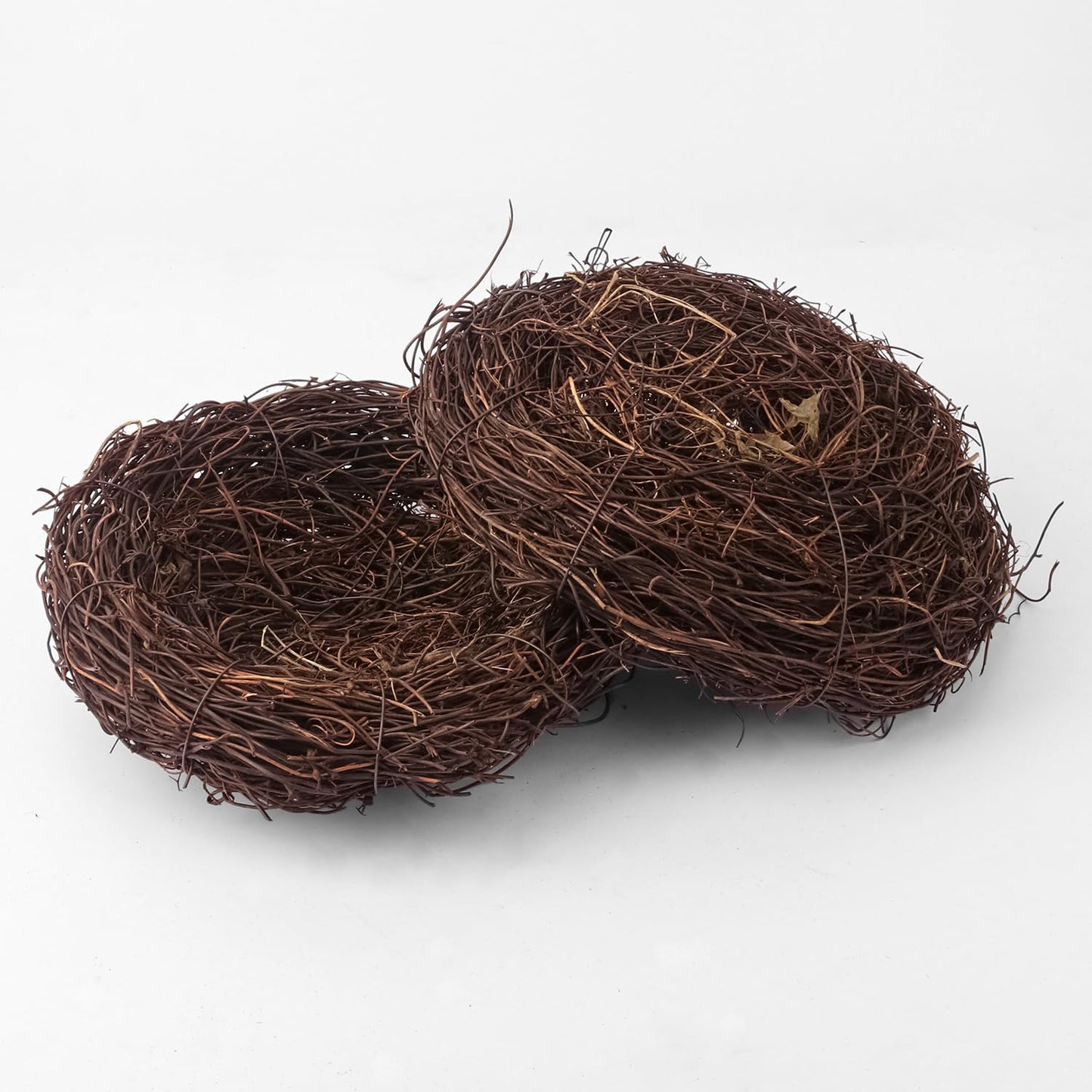 Geytetqi 16 PCS 7.87 Inch Artificial Bird Nest for Crafts, Handicraft Rattan Bird's nest, Small Bird Nest, Bird's Nest Decorating Kit for Holiday, Table, Garden, DIY Terrarium Decor