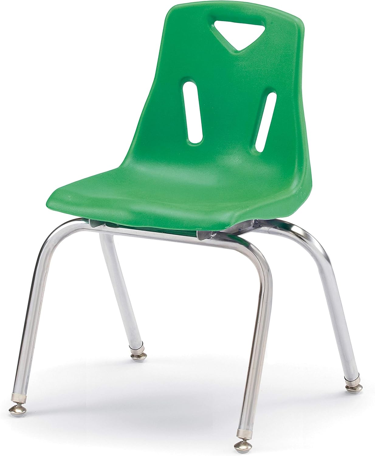 Berries Jonti-Craft 8146JC1119 Stacking Chair with Chrome-Plated Legs, 16" Height, Green
