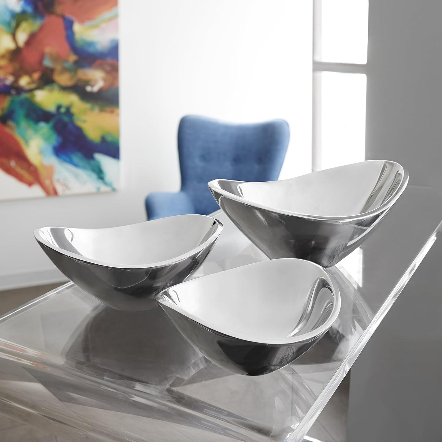 Nambé Butterfly Bowl, 9-Inch Serving Dish - Sculptural Metal Centerpiece with Wing-Inspired Curves, Versatile Bowl for Hot or Cold Dishes - Elegant & Modern Tabletop Display - Freezer & Oven Safe