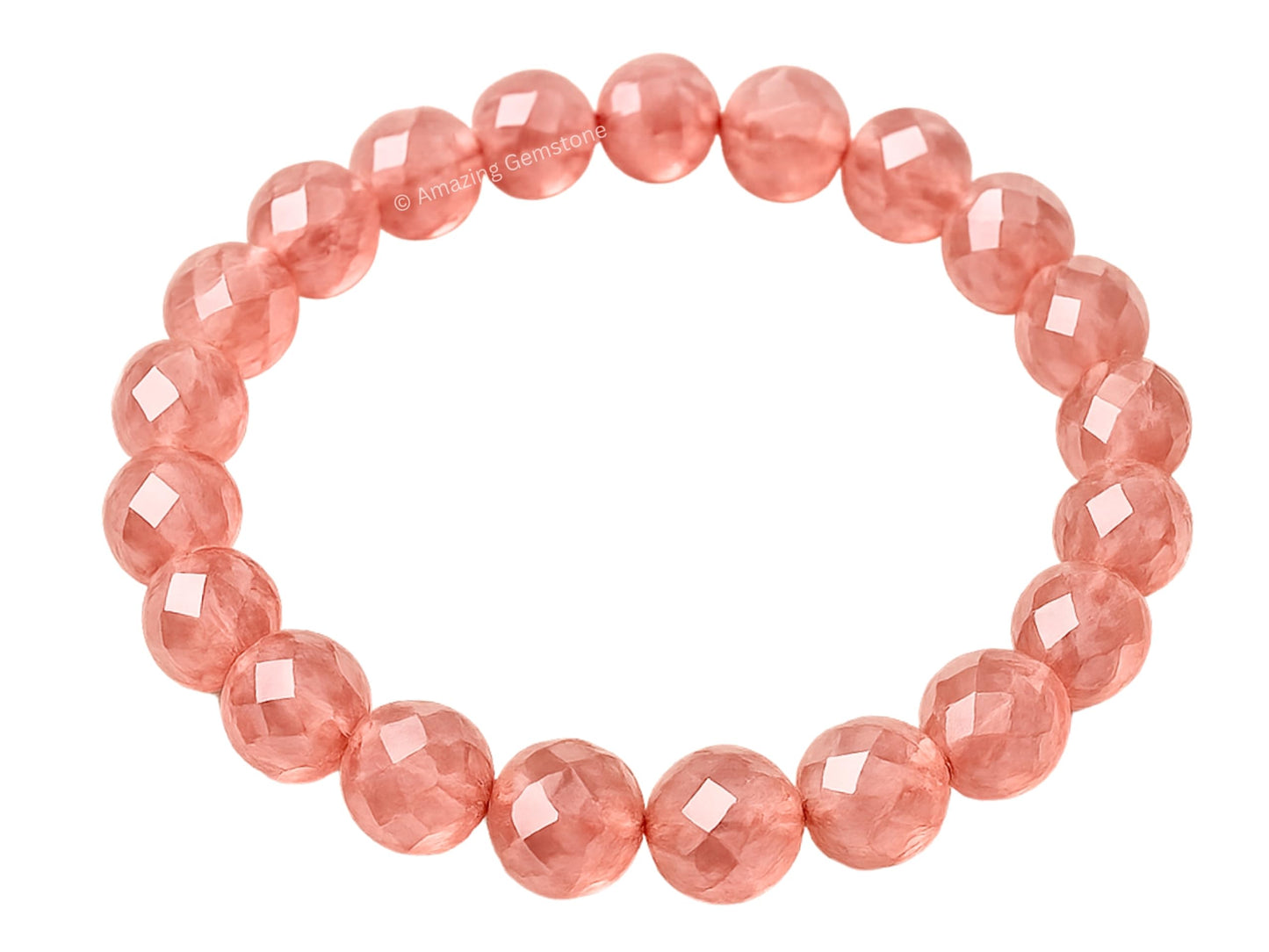Amazing Gemstone Cherry Quartz Bracelet for Women - Chakra Mens Bracelet Protection Crystals and Healing Stones - Blessing Bracelet Spiritual Meditation Gift Christmas Stocking Stuffers