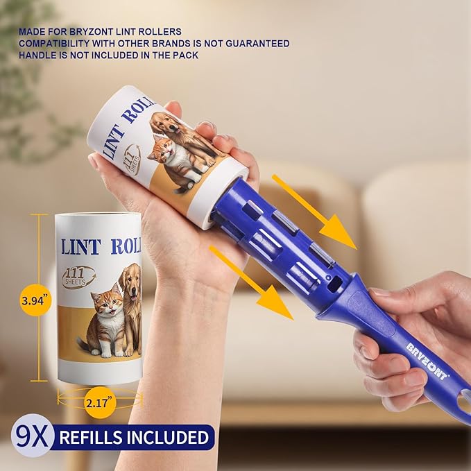Lint Roller Refills Only, 999 Sticky Sheets Mega Value Set, Lint Roller Refill for Pet Hair Removal on Clothes, Furniture, Carpet, Dog Cat Hair