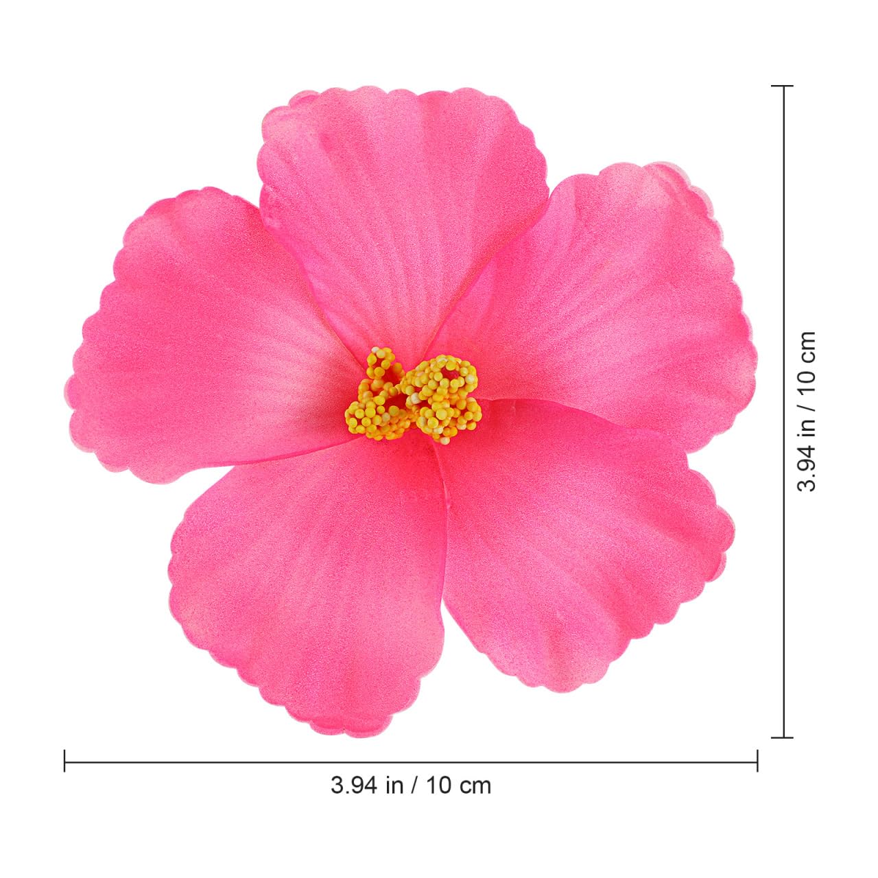 Angoily 10 Pcs Light Pink Hawaiian Faux Flowers Hibiscus Flowers Hawaii Party Summer Party DIY Foam Hibiscus for Tabletop Decoration Favors Supplies Tropical Decor, Valentine's Day (No Clip)