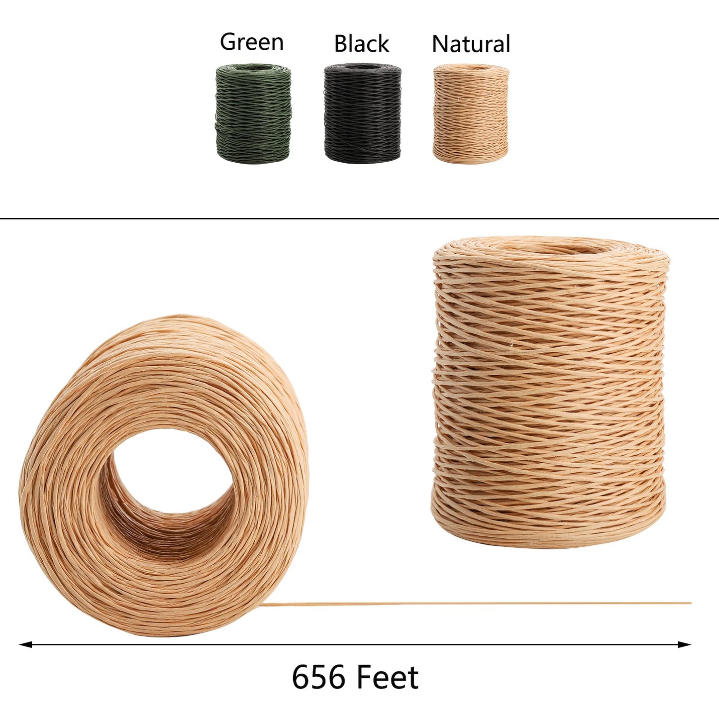 ZEAYEA 3 Rolls Floral Wire, 1968 Feet Bind Wire Twine, Florist Wires for Flower Bouquet, Craft Wires for Wreath Making Craft Floral Flower Arrangements Garland