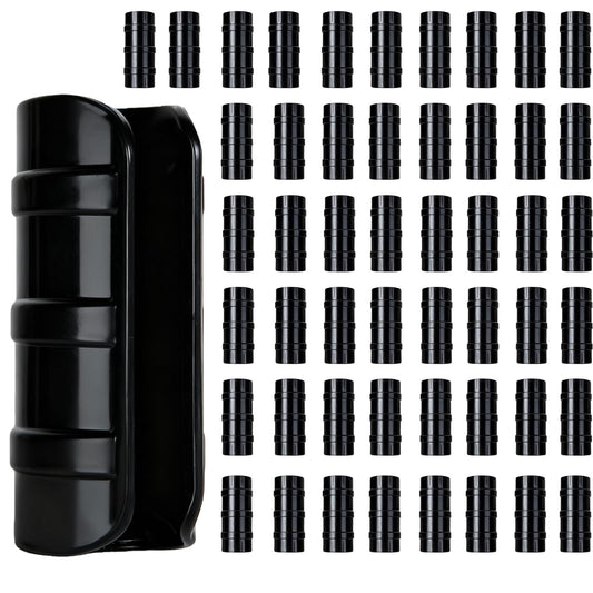 50PCS 1 Inch(32mm) Greenhouse Clips – Black Plastic Clamps for PVC Pipe, Garden Buildings, Greenhouse Films, Sunshade Nets, Shelters, Farming, and Gardening (1 in)