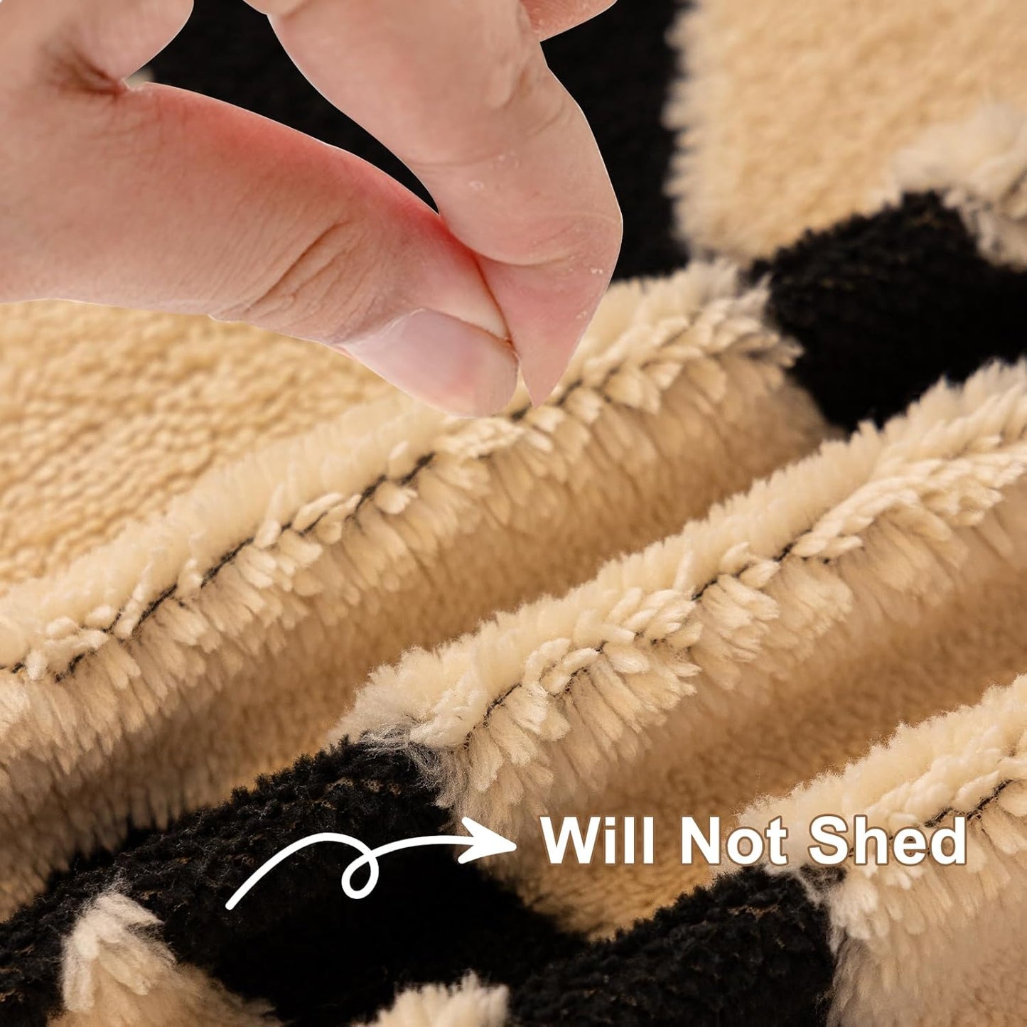 HANDONTIME Boho Sofa Covers for Dogs - Black and White, Beige Velveteen Couch Covers for 3 Cushion Sectional L-Shaped Couch - 71" x 150"