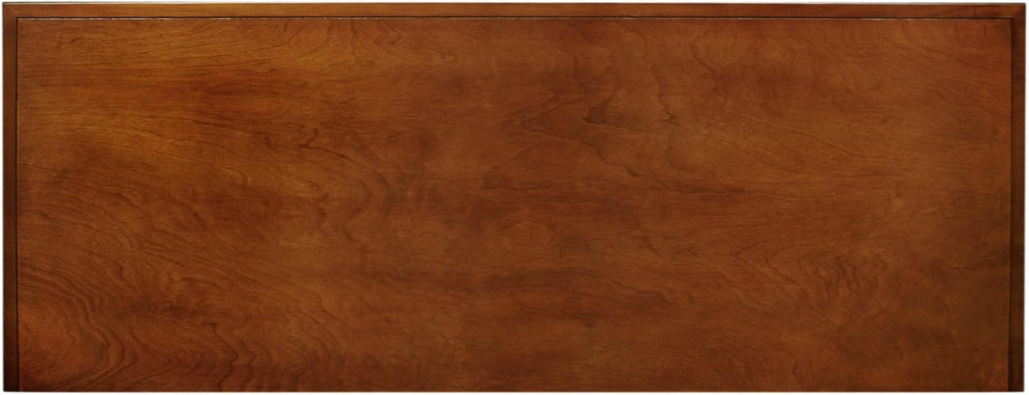 Leick Home 87350 Three Door TV Stand with Cabinet Storage for 55" TV's, Westwood Brown Cherry