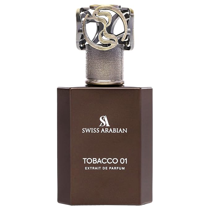 Swiss Arabian Tobacco 01 - Arabian Perfume for Men and Women - Extrait de Parfum - Long Lasting Perfume - Unisex Fragrance - Travel Size - 1.7 oz