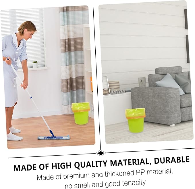 10 Packs Disposable Drawstring Garbage Bags Thick Plastic Rubbish Bags with Large Capacity for Home Bathroom Bedroom Office Use
