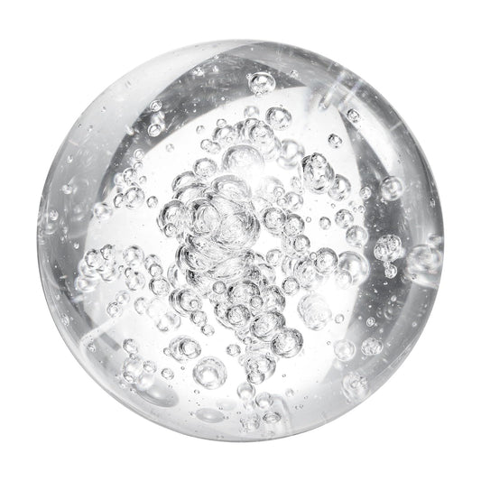 uxcell 80mm/3.1" Crystal Sphere Ball Bubble Glass Solid Decorative Sphere Crystal Ball Prop Ornament for Feng Shui Divination Fortune Telling Tabletop Fountain Decoration, Clear