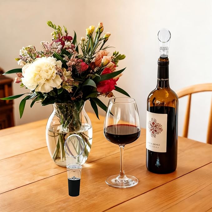 2PCS Wine Aerator Pourer,Wine Air Aerator 2-in-1 Aerating Spout and Decanter Wine Pourer for BBQ,Camping,Party,Restaurant