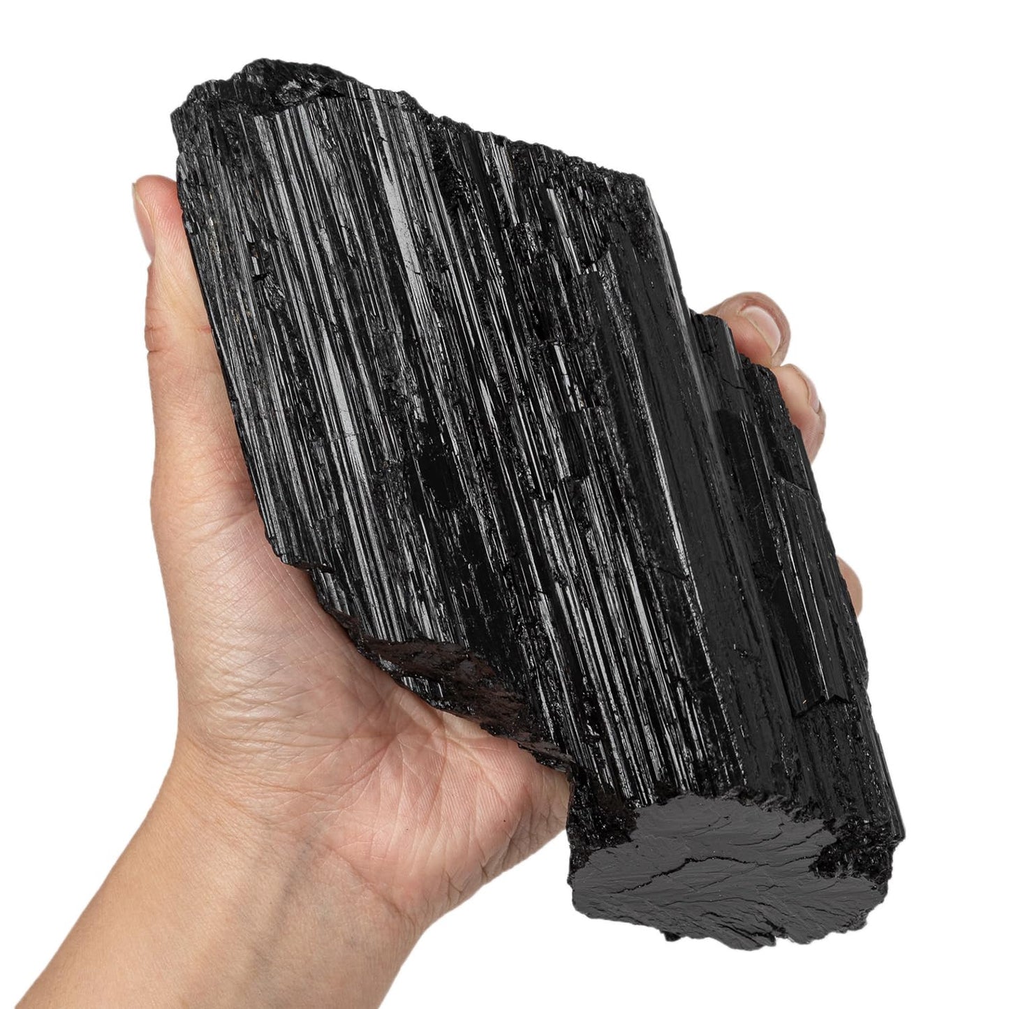 SMOHEAL Large Raw Black Tourmaline Crystal Natural Rough Stone Healing Crystals for Meditation Reiki Energy Decoration 3-4lbs