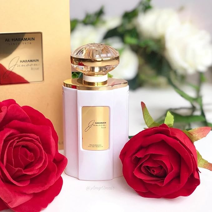 Al Haramain Junoon Rose - Arabian Perfume for Women - Long Lasting Perfume for Women - Floral Fragrances - Eau de Parfum for Women - 2.5 oz