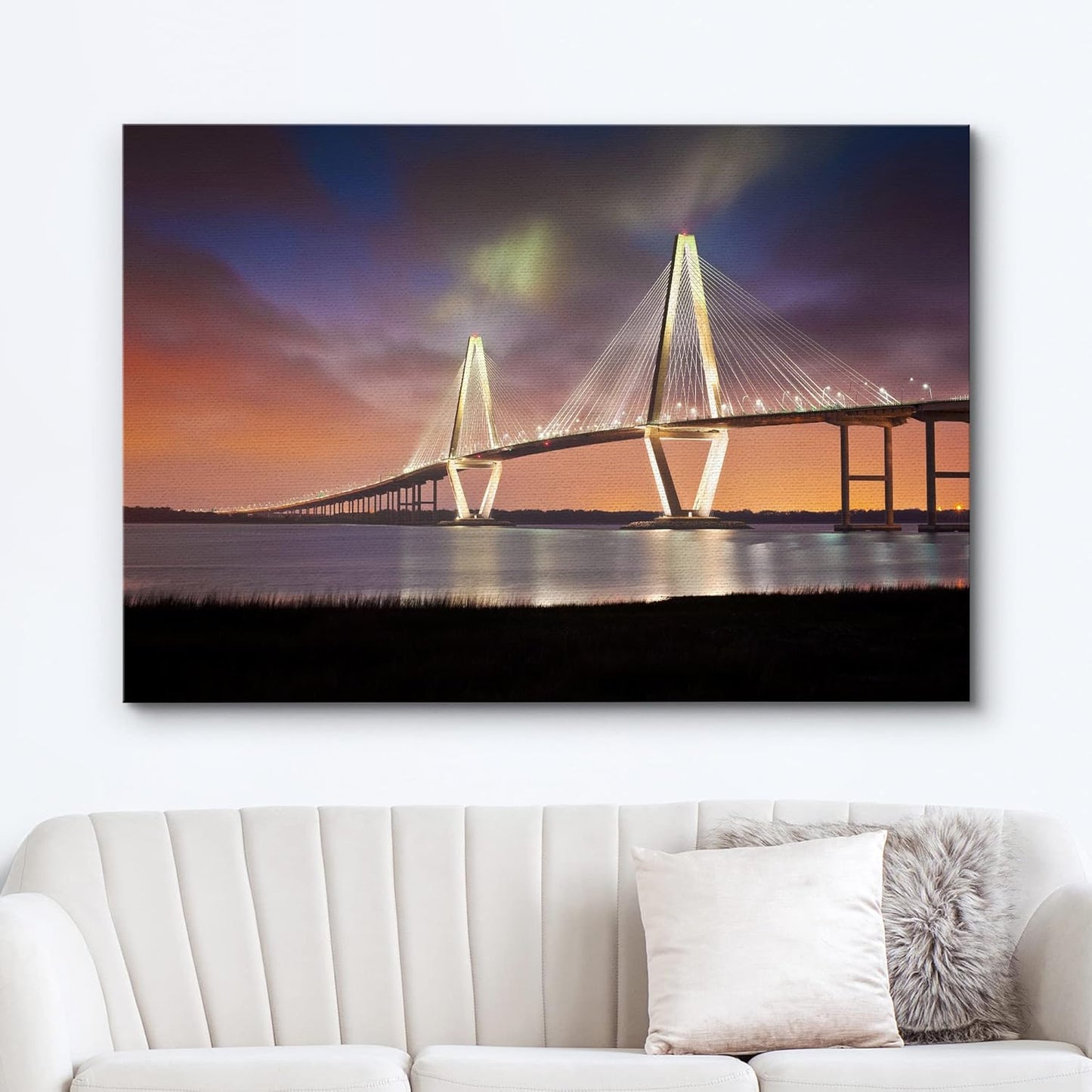wall26 Arthur Ravenel Jr Cooper River Bridge Charleston South Carolina - Canvas Art Wall Art - 12" x 18"