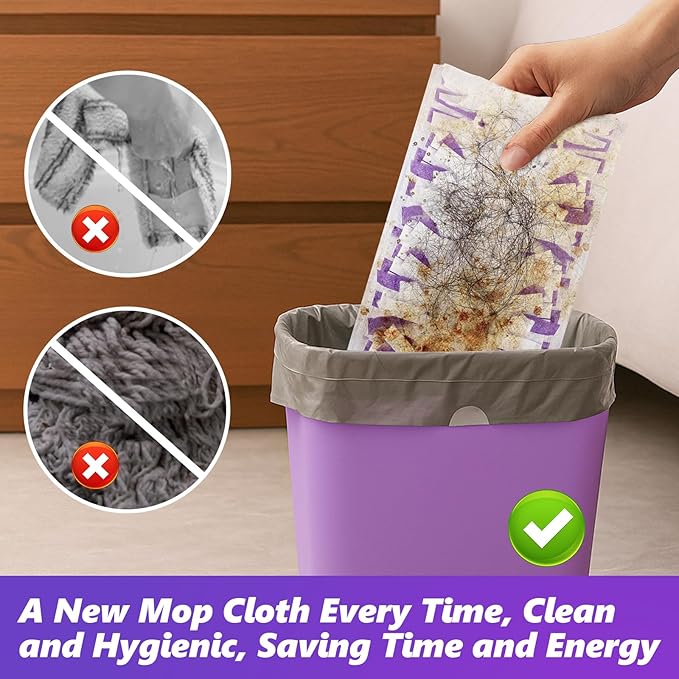 Mop Pads Refill for Swiffer WetJet: 8 PCS Disposable Pad for Hardwood Muilt-Surface Floor Cleaning - Heavy Duty Refills Absorb & Lock Stains