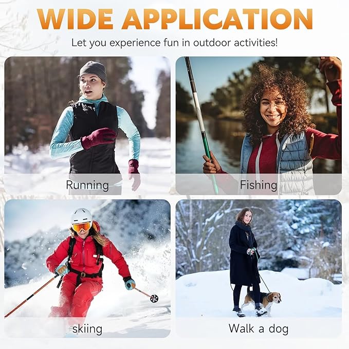 KOVNLO Heated Vest for Women With Battery Pack Included, Smart Button with Light-out Design, Electric Heated Jackets
