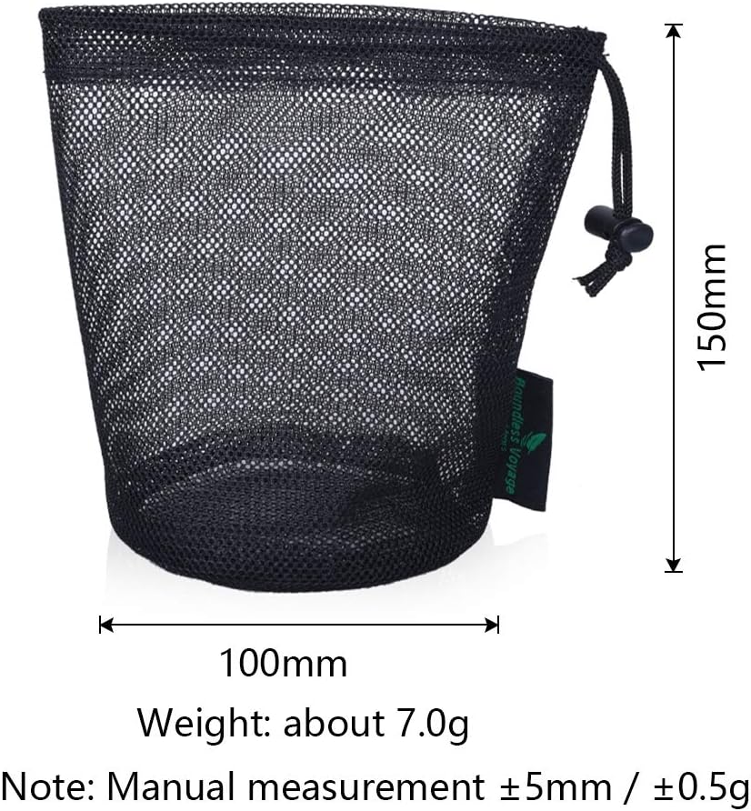 5pcs Nylon Mesh Bag Stuff Sack Golfball Pot Outdoor Tools S