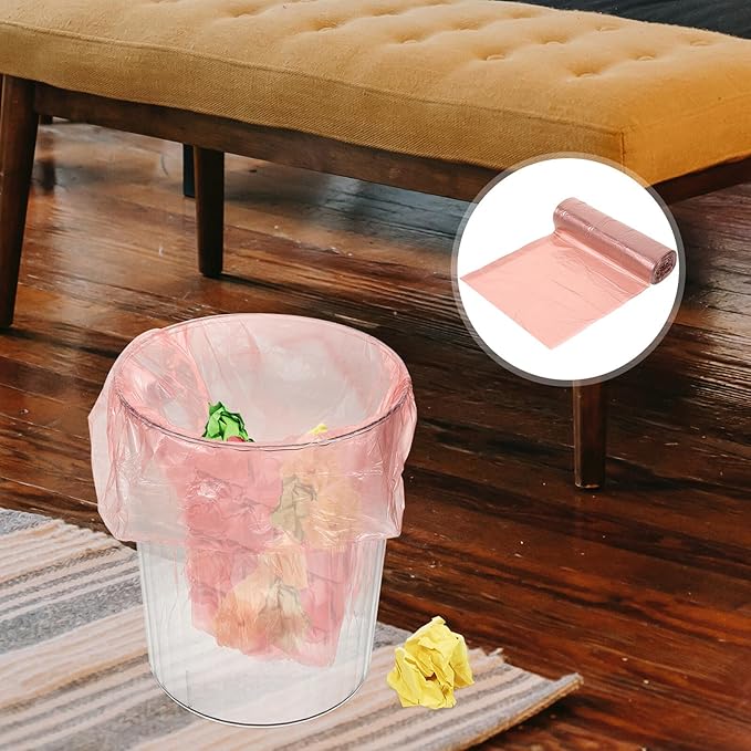 SUPVOX 100Pcs Gold Disposable Garbage Bags Thickened Corn Starch Waste Bags for Kitchen Bathroom Office Home Use Rubbish