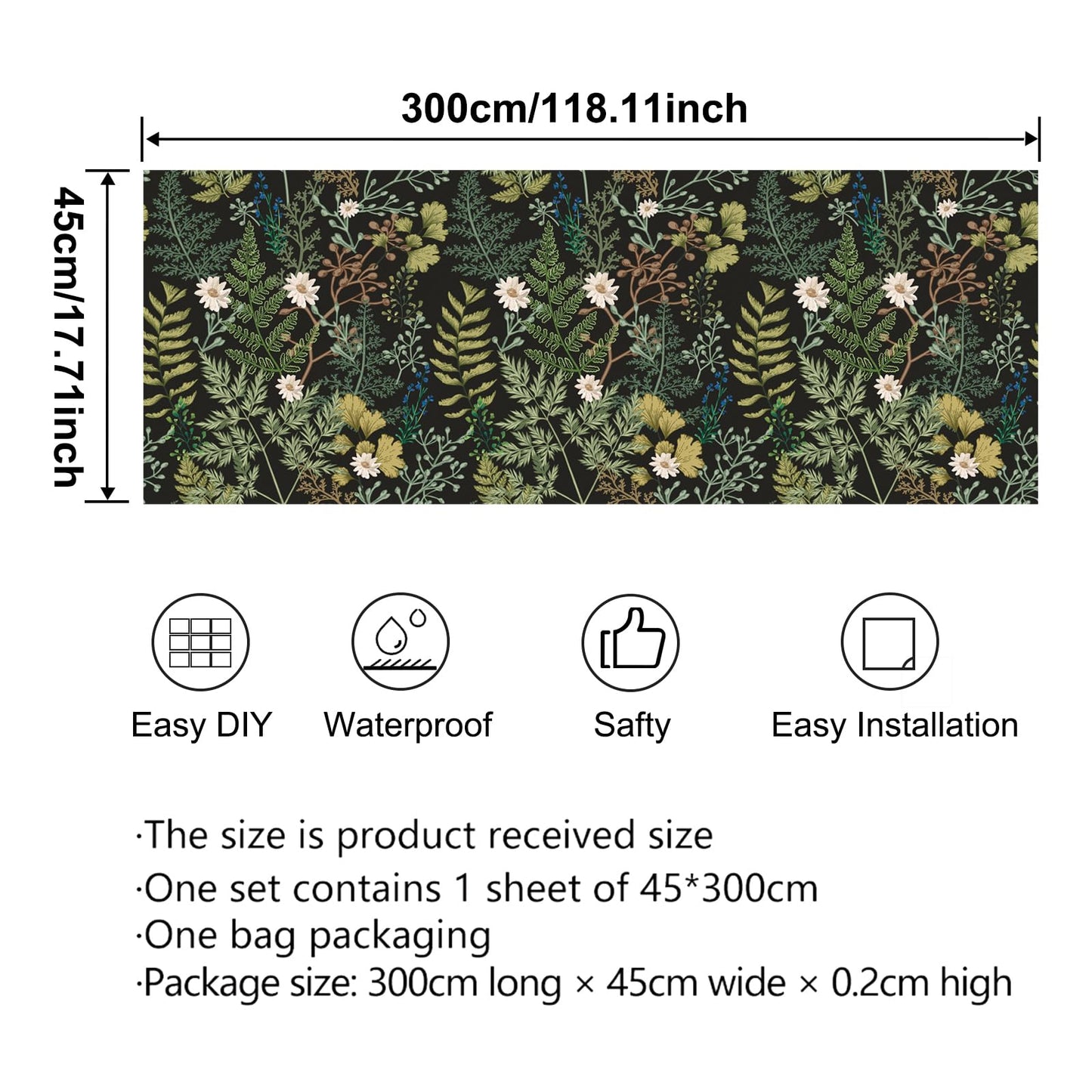 itechpanda Floral Beautiful Wallpaper Peel and Stick Wallpaper Retro Flower Wall Paper Self Adhesive Furniture Cabinet Contact Paper for Cabinet Shelf Drawer Liner Bedroom DIY Decor