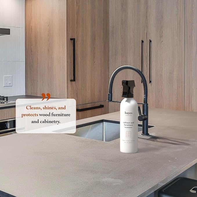Bayes High-Performance Furniture, Cabinet Cleaner and Polish - Cleans, Conditions, and Preserves Fine Wood Furniture and Cabinetry - 16 oz, 2 Pack