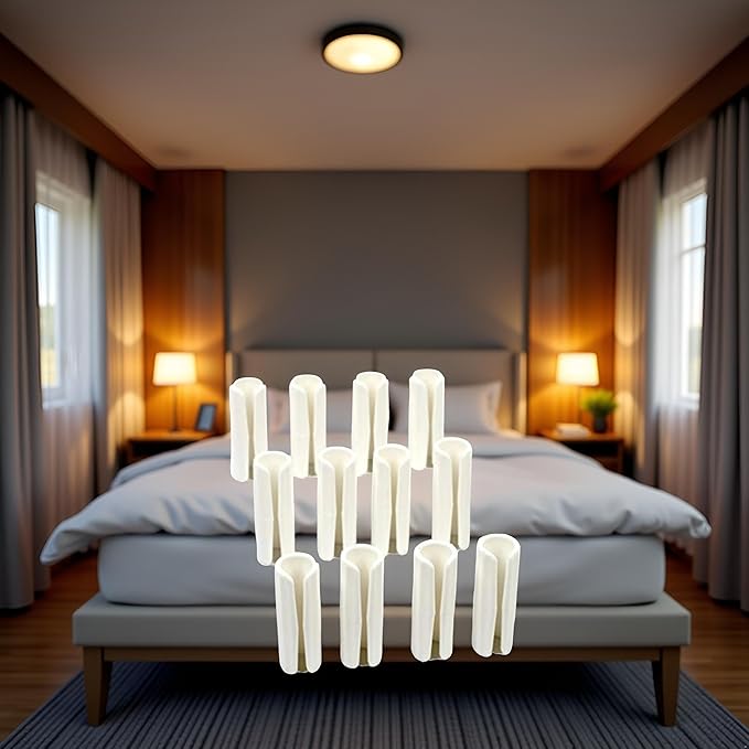 12 Pc White Bed Sheet Grippers Fasteners Clips Keep Sheets Snug Mattresses Raised Edge Sheet Fasteners