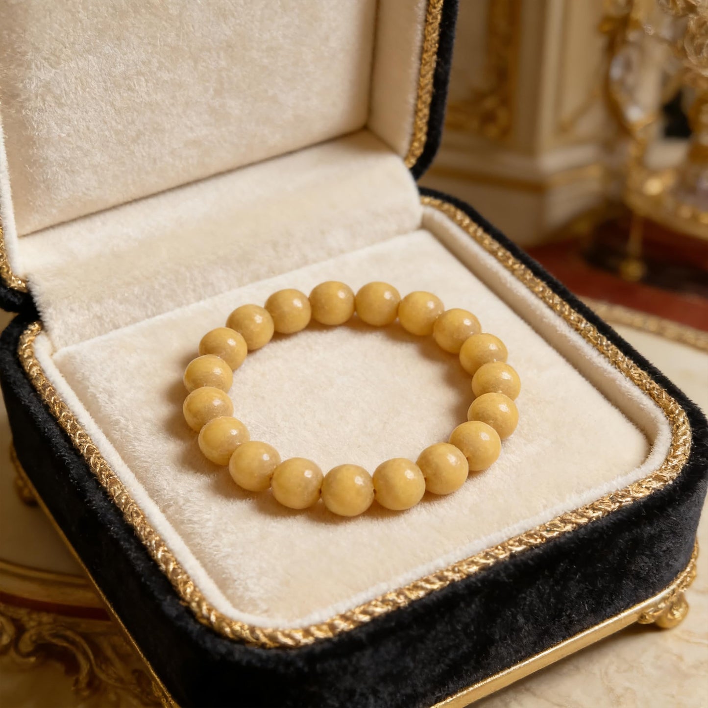 Cryhand Female 8mm Beaded Bracelets For Women Simulated Golden Tigers eye Bracelet for Men Handmade Lucky Money Stretchy Crystal Bracelets Best Gifts