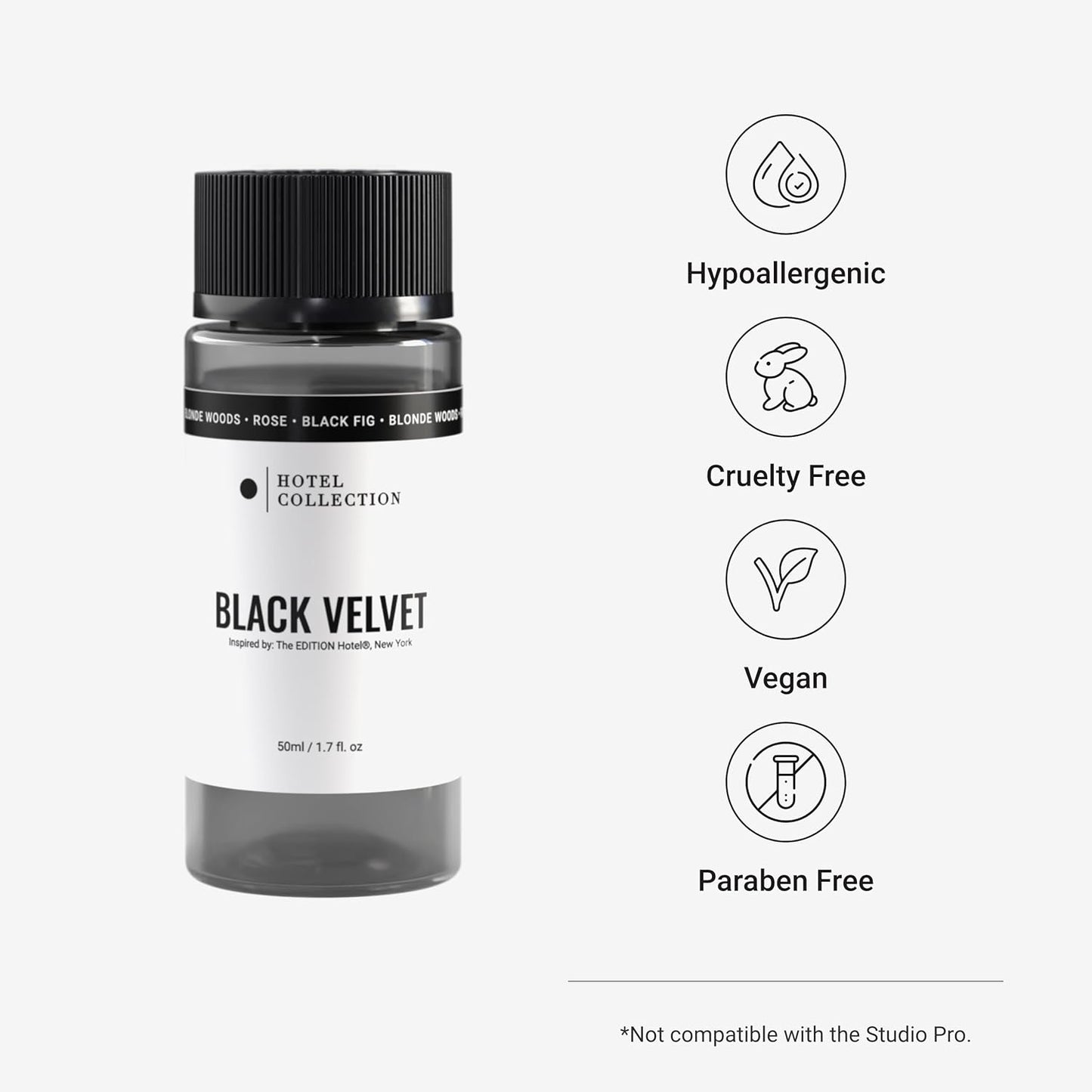 Hotel Collection Diffuser Oil - Black Velvet - Aromatherapy Essential Fragrance Oil - Blonde Woods, Rose, and Black Fig - 50ML 1.7 Fl oz