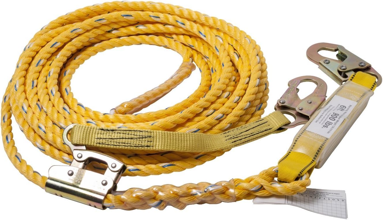Guardian 01310 VLA-25 Poly Steel Vertical Lifeline Assembly, 25-Foot