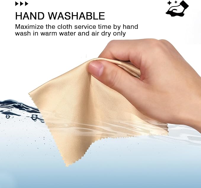 12 Pack Microfiber Cleaning Cloths - Premium Eyeglasses Cleaning Cloth for Lenses, Glasses, Cameras, Cell Phones, TV Screens, Laptops and More - 6" X 7"