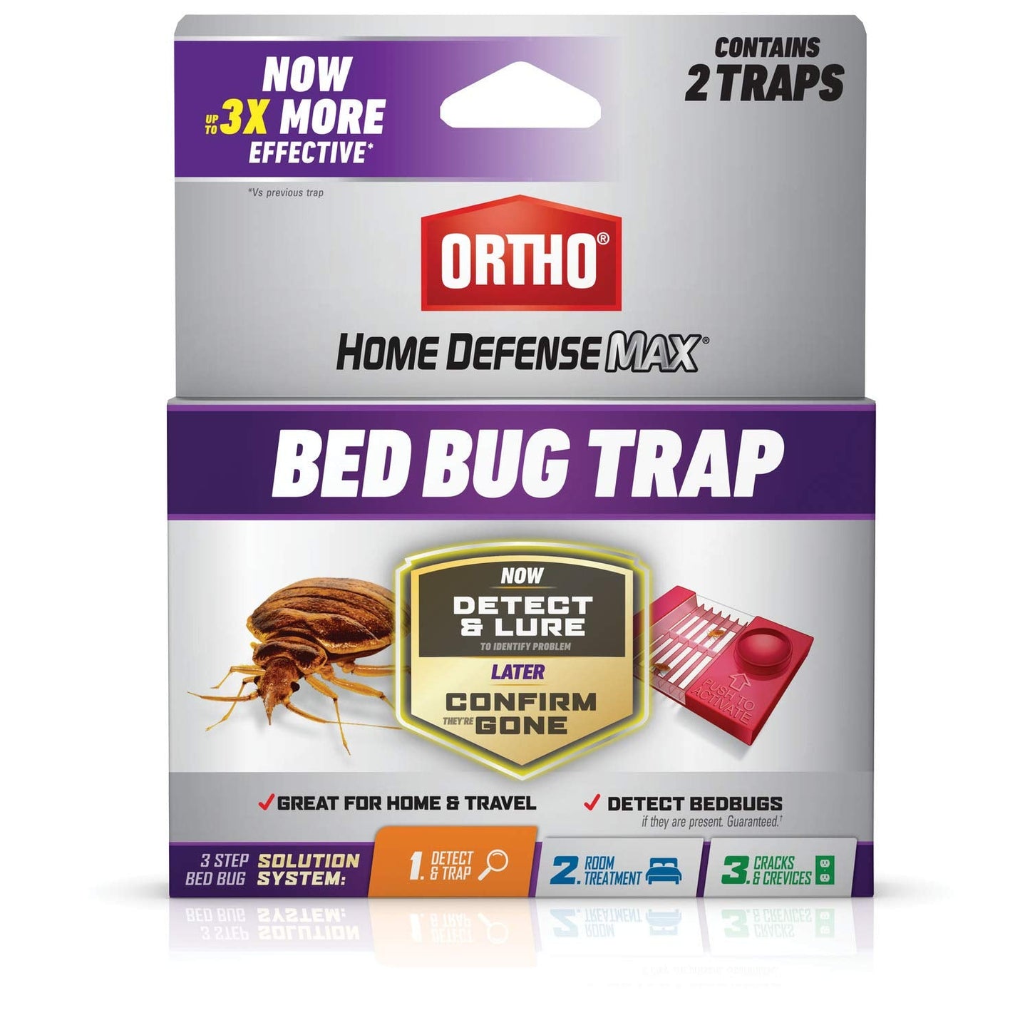 Ortho Home Defense Max Bed Bug Trap - Detect Bed Bugs in Homes and While Traveling, Package Contains 2 Traps
