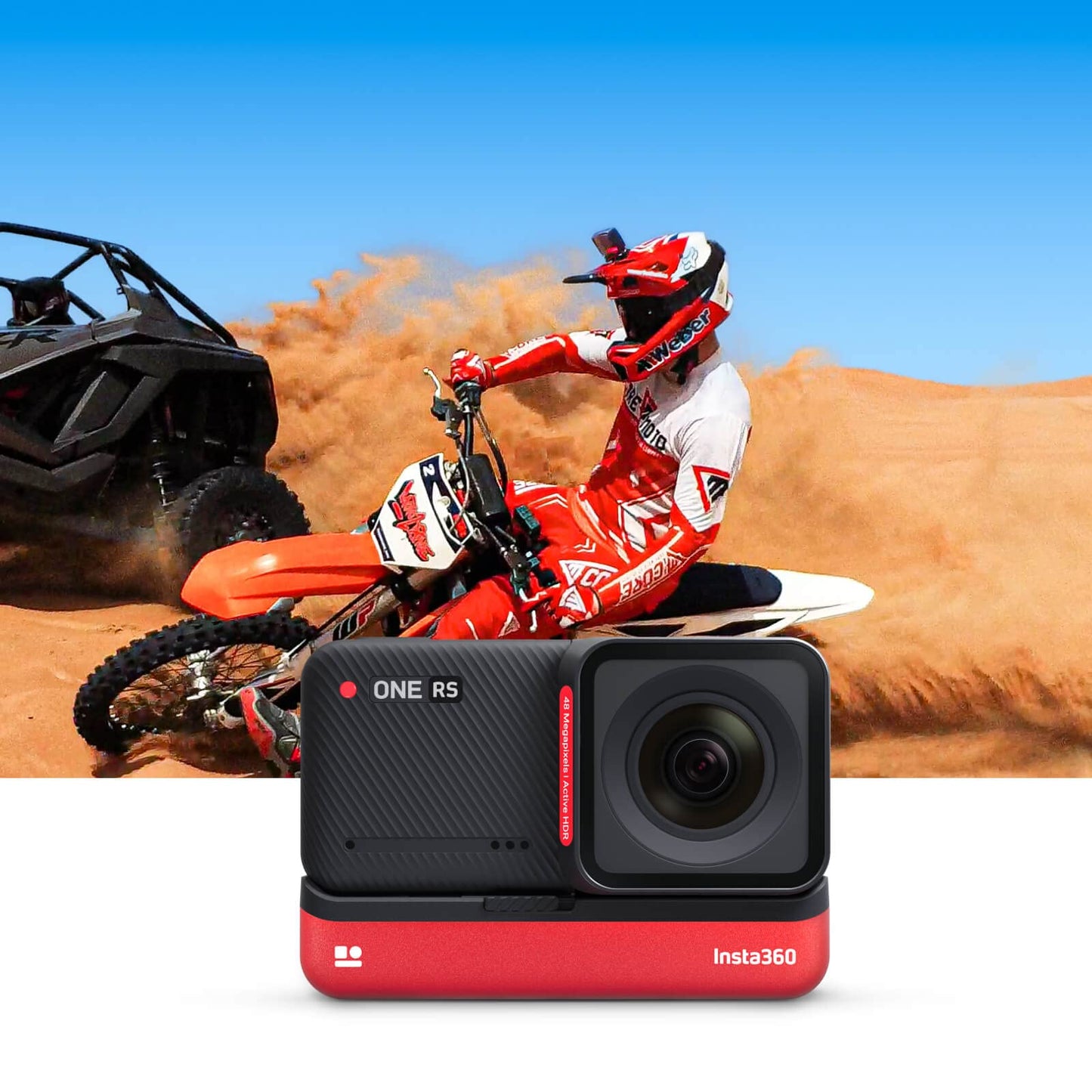Insta360 One Rs Twin Edition - Waterproof 4K 60Fps Action Camera & 5.7K 360 Camera With Interchangeable Lenses, Stabilization, 4
