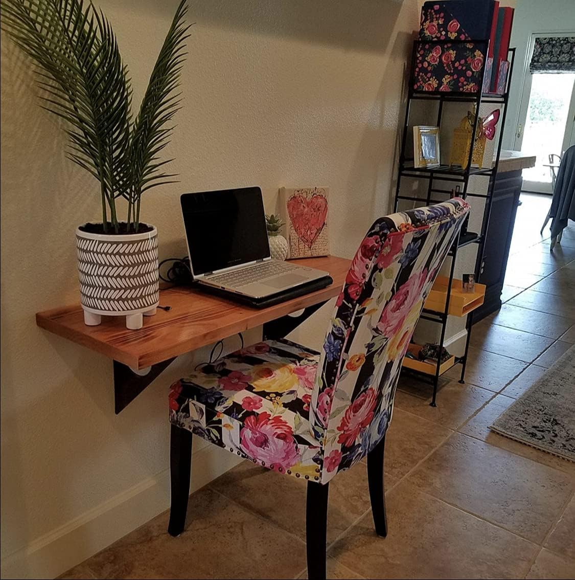 Industrial Rustic Wall-Mounted Table, Dining Table Desk, Pine Wood Wall-Mounted Bar Tables (31“X14”)