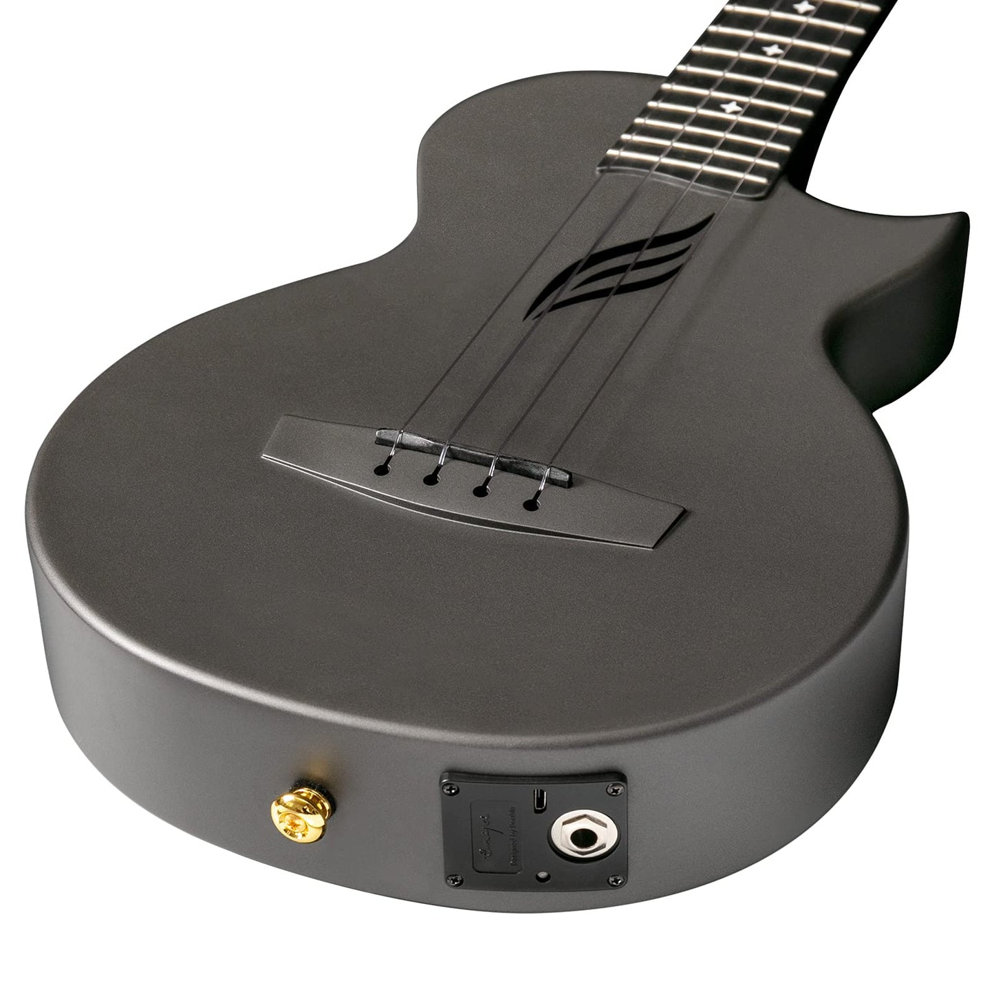 Enya Tenor Ukulele 26 Inch Carbon Fiber Travel Ukelele Black Model Nova UE Pro with Case, Strap, Capo & Strings