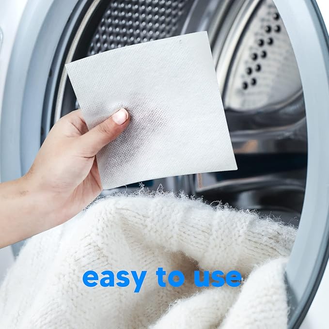 Laundry Whitener Sheets 60 count, Chlorine Free, Fragrance Free Bleach for White Clothes, Safe for Use in All Washing Machines