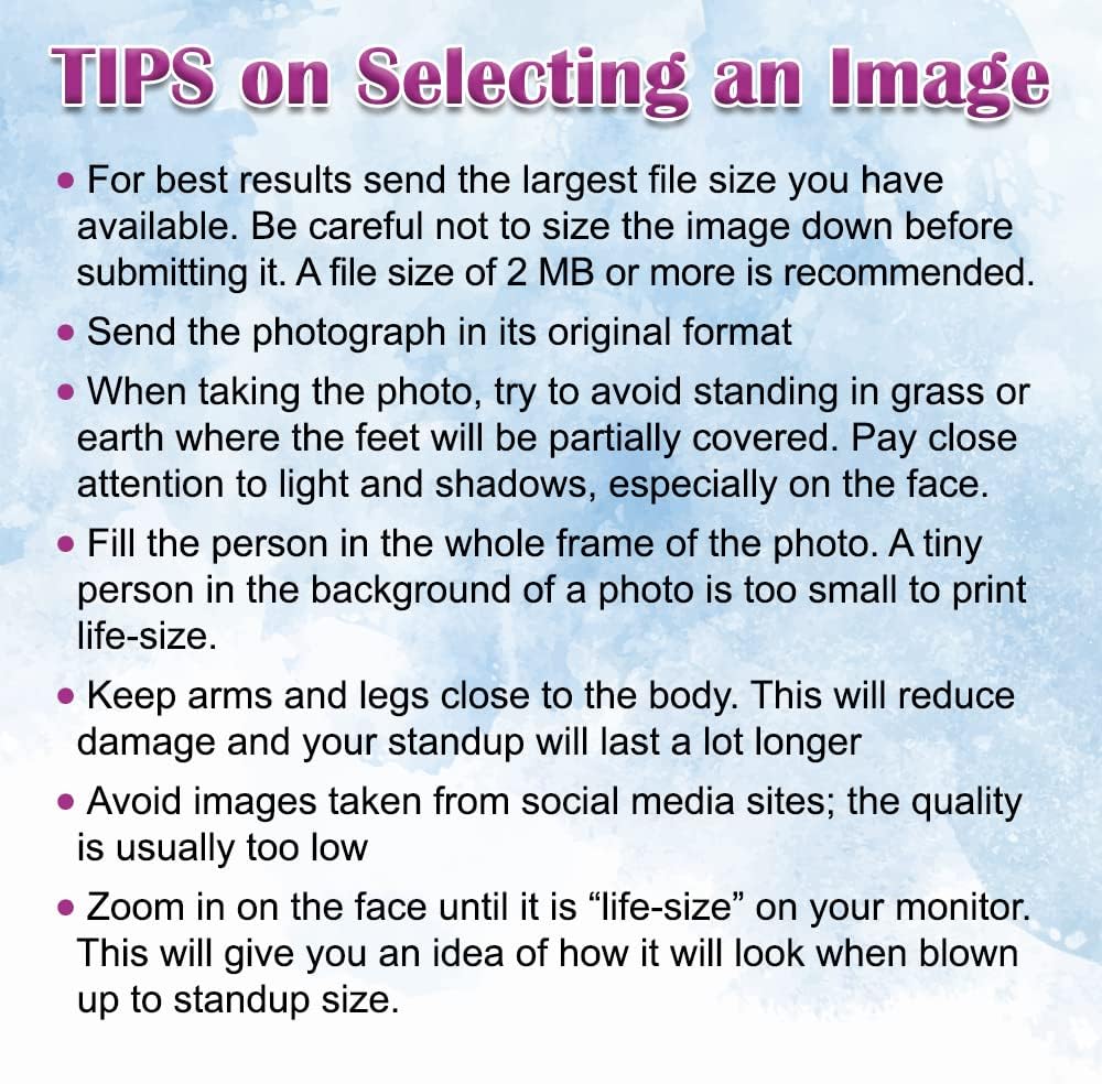 Custom Life Size Coroplast Cutout - Personalized High Resolution Stand Up Custom Cutout Upload Your Own Photo - Perfect for Wedding & Birthday, 1ft to 6ft (Coroplast), Multi Color