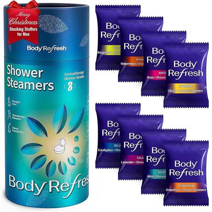 Shower Steamers Birthday Gifts for Men - 8 Pack Shower Bombs Self Care Home Spa Relaxation Gifts, Mens Christmas Stocking Stuffers for Adults, Teens, Boyfriend, Husband