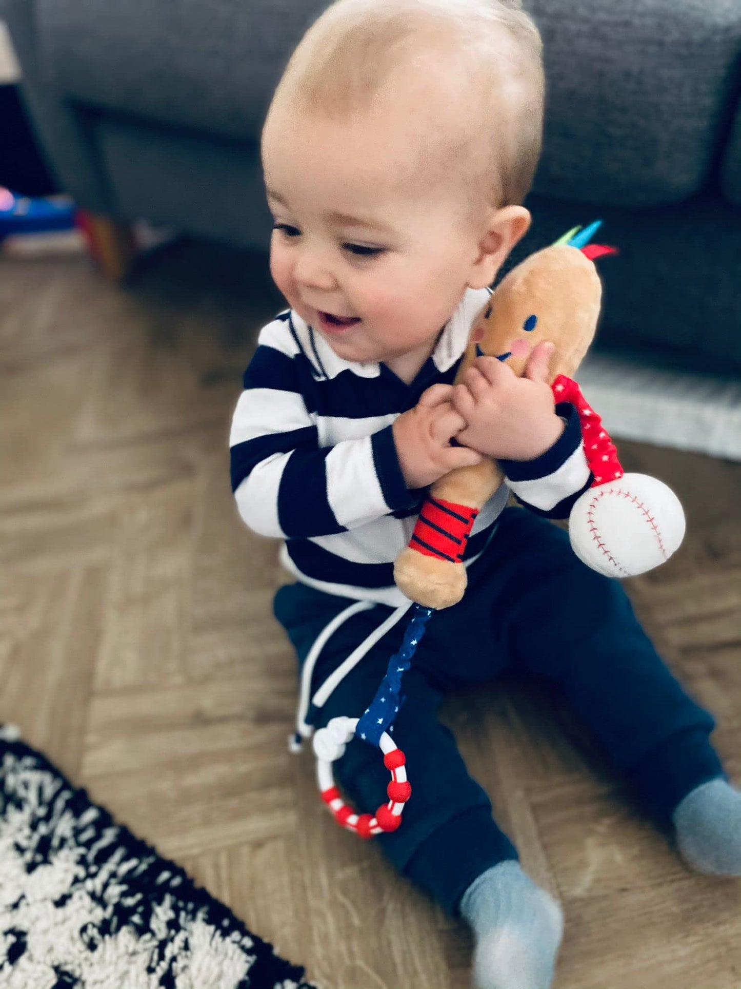 Little Sport Star Newborn Baby Baseball Toy | Ideal Toy from Birth to 12 Months | Multi Sensory Toy | Extra Sensory Features for Babies | Part of the Collection for Babies
