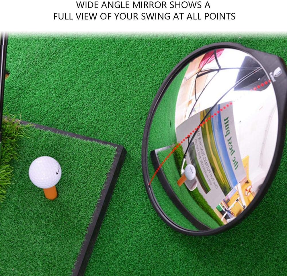 Dioche Swing Mirror, Putting Mirror Learning Full Swing Putting Convex 360-Degrees Mirror, Adjustable angles