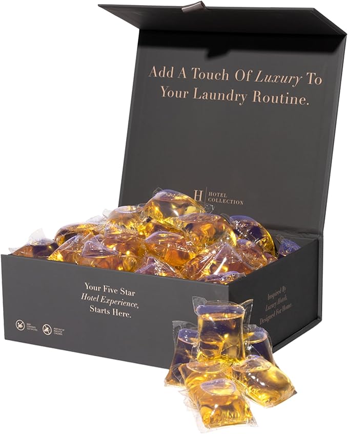 Hotel Collection Laundry Pods – Black Velvet Scent, 30 Count – Blonde Woods, Rose, and Black Fig – Luxury Laundry Detergent Pods