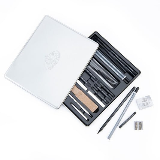 Essentials(TM) Medium Charcoal Art Set W/Tin