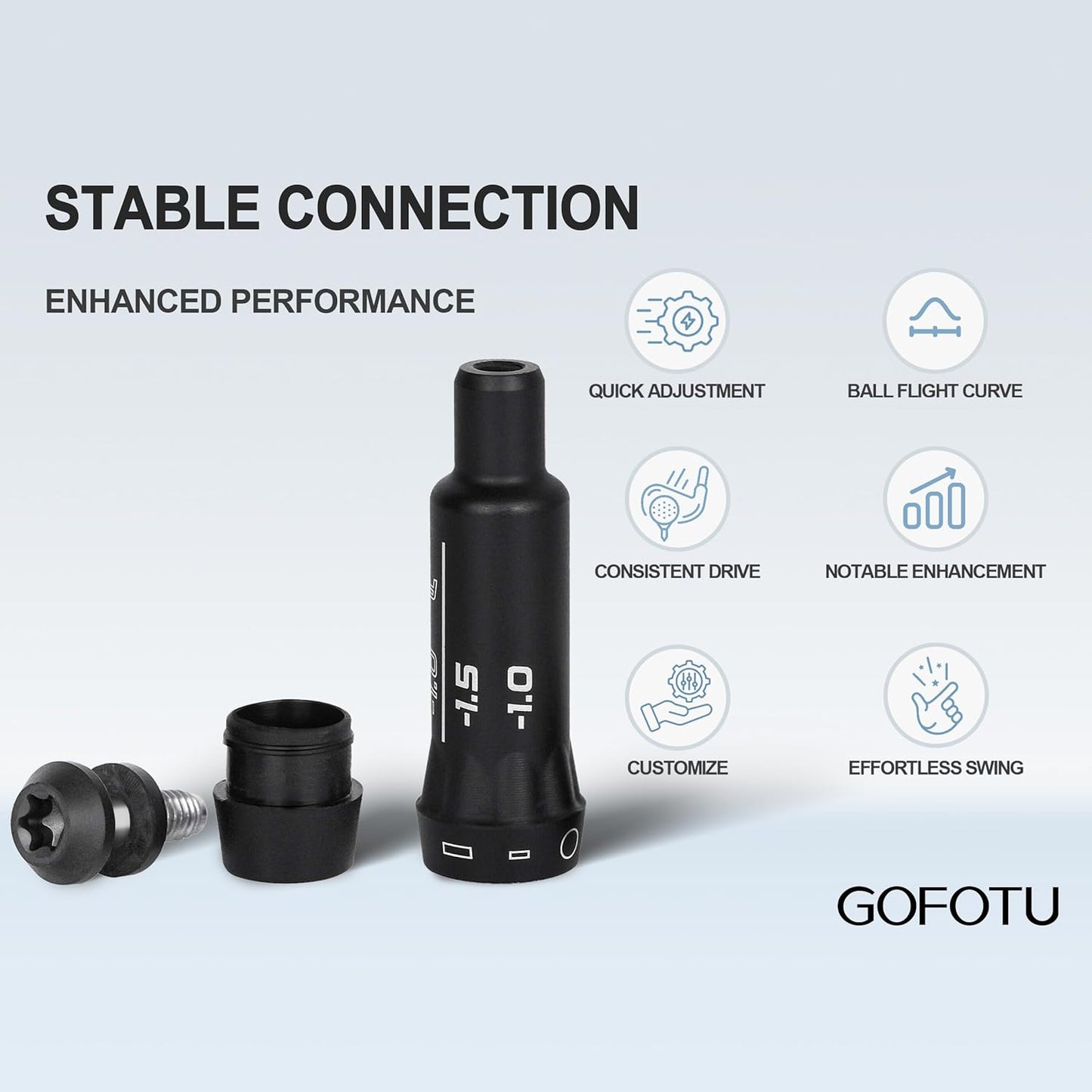 Golf .370 Golf Shaft Adapter Sleeve Compatibel with Ping G410 G410 Plus Hybrid Shaft